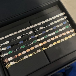 歐美時尚蜂巢手鏈女高級感輕奢氣質手飾幾何鑲鑽個性摩登環釦手環