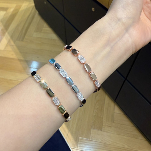 歐美時尚蜂巢手鏈女高級感輕奢氣質手飾幾何鑲鑽個性摩登環釦手環