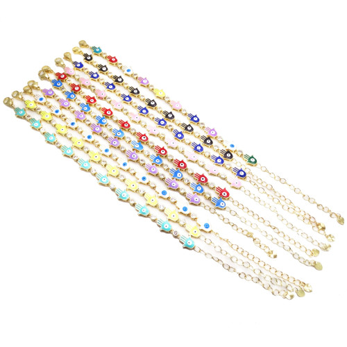 手掌惡魔之眼睛可調節鋯石手鏈歐美嘻哈手鏈男女士手鏈 手掌惡魔之眼睛可調節鋯石手鏈歐美嘻哈手鏈男女士手鏈