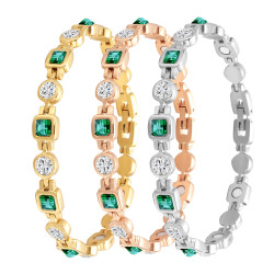 時尚輕奢不鏽鋼手鏈鑲鑽磁石手鏈百搭女款手飾