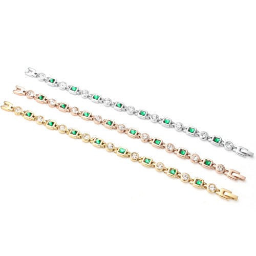 時尚輕奢不鏽鋼手鏈鑲鑽磁石手鏈百搭女款手飾