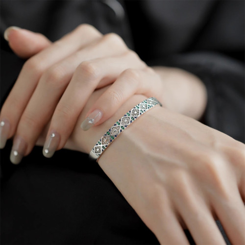 小衆重工氣質手鐲女復古時尚精緻優雅手環百搭個性甜酷ins風手飾