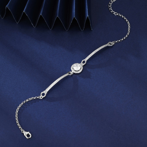 新款小太陽純銀手鏈女生S925銀手鐲輕奢小衆精緻手飾女情人節禮物