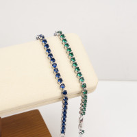 鋯石手鏈 輕奢潮流手飾銀寶石時尚首飾串珠手串男女