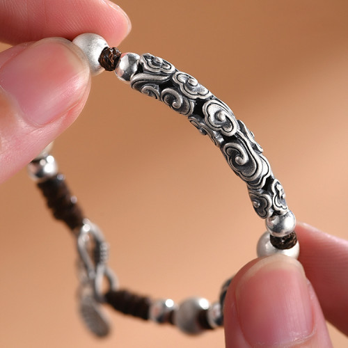 翔栩新款祥雲彎琯手串 手工編織文藝手繩潮流 復古手鏈 女直 翔栩新款祥雲彎琯手串 手工編織文藝手繩潮流 復古手鏈 女直