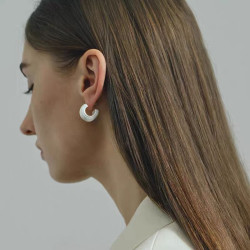 925銀針輕奢時尚球形拉絲耳環高級感個性耳釘百搭小衆設計耳環女