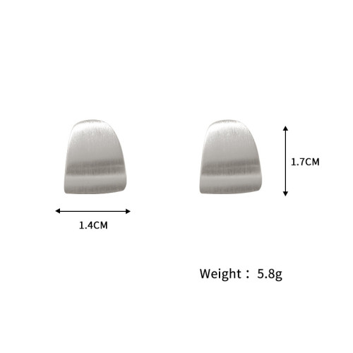 松本惠奈同款C形寬面耳圈日系925銀針不規則高級感金屬圈圈耳環女