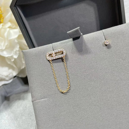 歐美風梅家不對稱AB款可滑動925耳釘女高級感耳飾抖音爆款