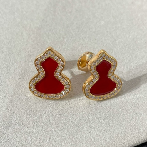 925純銀高版本麒麟天然貝母孔雀石葫蘆耳釘精工高品質時尚代銀針 925純銀高版本麒麟天然貝母孔雀石葫蘆耳釘精工高品質時尚代銀針