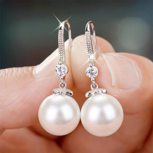 抖音925銀針白月光珠珠耳鉤女流蘇耳墜女士顯氣質百搭耳飾輕奢風 抖音925銀針白月光珠珠耳鉤女流蘇耳墜女士顯氣質百搭耳飾輕奢風