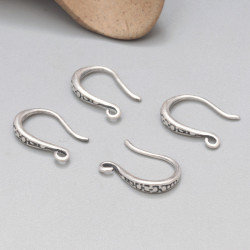 925純銀簡約耳環耳鉤 復古做舊簡約細款可掛流蘇吊墜耳墜配件配飾