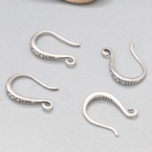 925純銀簡約耳環耳鉤 復古做舊簡約細款可掛流蘇吊墜耳墜配件配飾