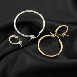美國DIY14K包金注金925純銀GFDIY耳飾耳圈HOOP百搭可DIY