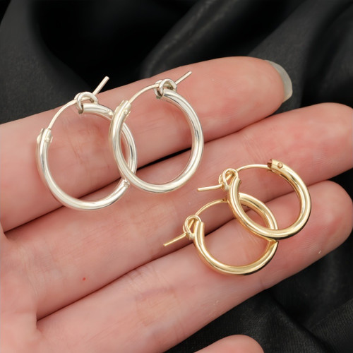 美國DIY14K包金注金925純銀GFDIY耳飾耳圈HOOP百搭可DIY 美國DIY14K包金注金925純銀GFDIY耳飾耳圈HOOP百搭可DIY