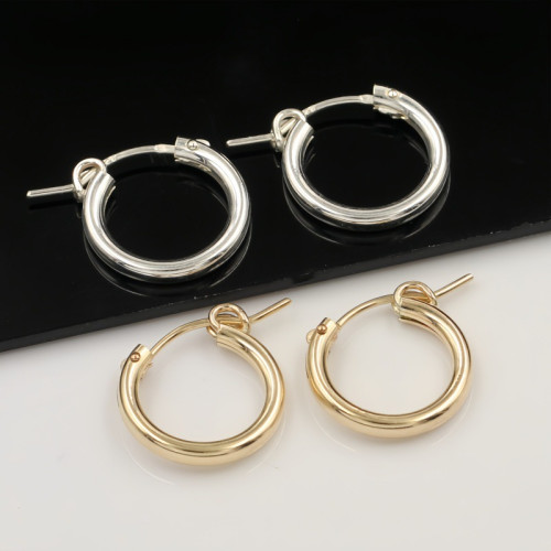 美國DIY14K包金注金925純銀GFDIY耳飾耳圈HOOP百搭可DIY 美國DIY14K包金注金925純銀GFDIY耳飾耳圈HOOP百搭可DIY