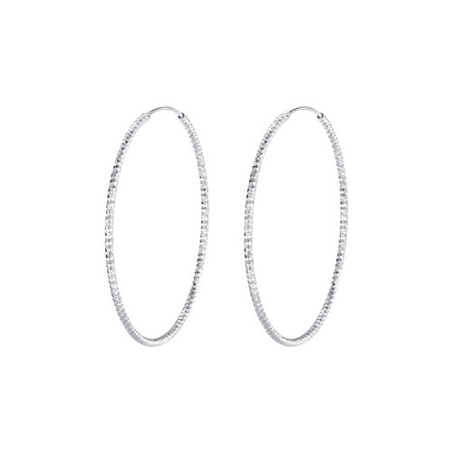 如業 925純銀滿天星耳環女圓圈耳圈女爆款圈圈圓環耳墜圓形耳飾大