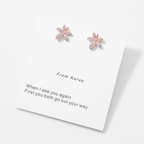 925銀針楓葉耳釘2026年新款潮女純銀韓國氣質耳環簡約冷淡風小巧 925銀針楓葉耳釘2026年新款潮女純銀韓國氣質耳環簡約冷淡風小巧