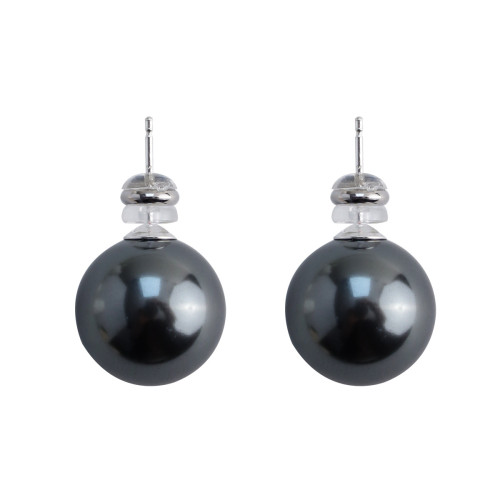 2025施家升級版925銀韓國強光水晶珍珠耳釘簡約時尚幾何耳飾