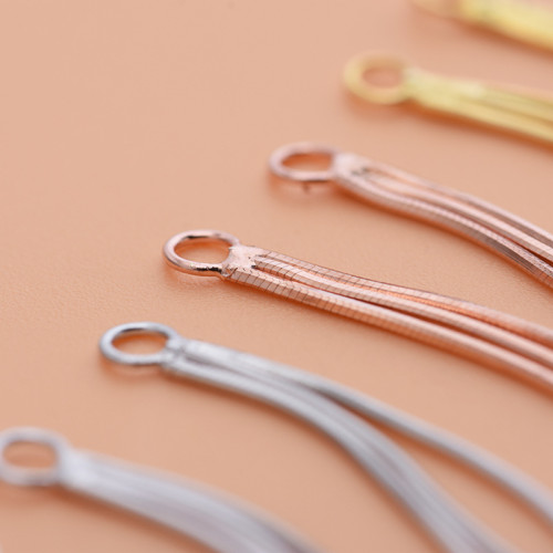 925純銀首飾配件 蛇骨鏈三條款耳線 手工DIY自製耳環耳飾配飾