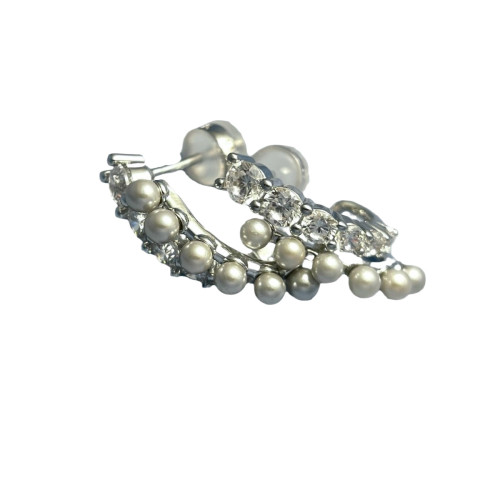 通體925銀 HEFANG何方氣泡珍珠耳釘輕奢感優雅鋯石珍珠耳飾 通體925銀 HEFANG何方氣泡珍珠耳釘輕奢感優雅鋯石珍珠耳飾