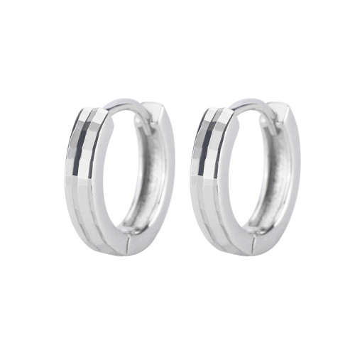 純銀925車花素銀耳釦簡約時尚潮流小衆百搭男女通用