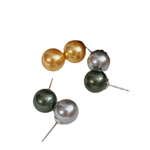 925銀施家珍珠耳釘法式澳白冷光珍珠耳釘女氣質對版實拍批