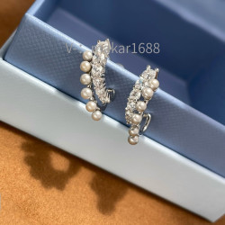 通體925銀 HEFANG何方氣泡珍珠耳釘輕奢感優雅鋯石珍珠耳飾