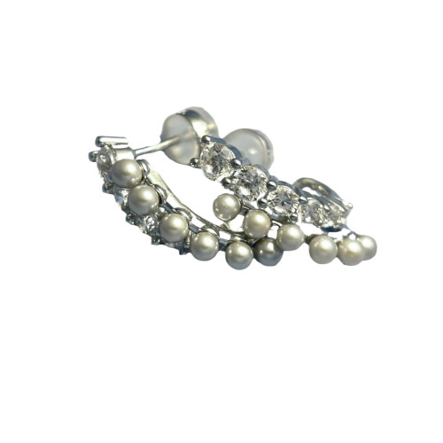 通體925銀 HEFANG何方氣泡珍珠耳釘輕奢感優雅鋯石珍珠耳飾 通體925銀 HEFANG何方氣泡珍珠耳釘輕奢感優雅鋯石珍珠耳飾