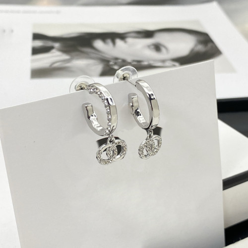 小香風/香家對標對板耳釘耳飾女小衆輕奢高級感925銀針