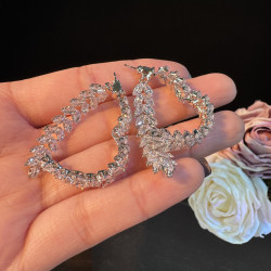 925銀針耳飾 予心重工鋯石麥穗愛心耳環個性時尚輕奢耳釘超閃耳