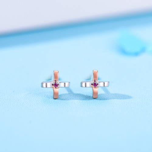 鑫義德原創設計925純銀耳釘心形耳釘耳飾品韓版氣質耳釘