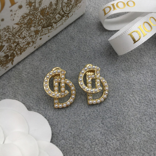 D家/迪家cd耳釘女ins復古 復古輕奢高級感愛心耳釘925銀針