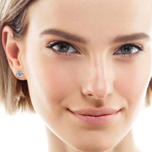 爆款六爪莫桑石耳釘小衆高級感輕奢925純銀耳飾