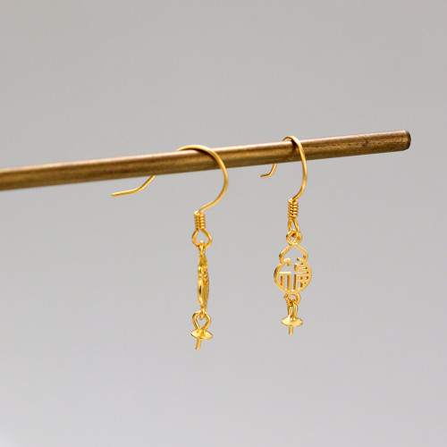 925純銀耳鉤粘珠圓珠創意DIY設計感精緻時尚女款商品精美耳墜