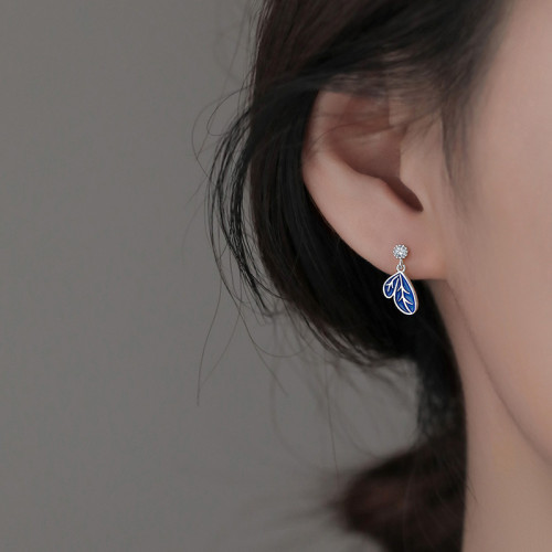 一唸 925純銀蝴蝶小衆高級感耳釘2025新款爆款輕奢設計感耳飾