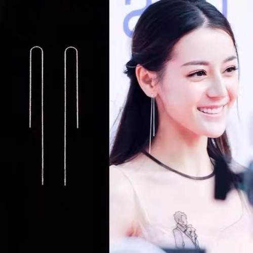 925純銀耳線女簡約款超長耳鏈日韓國氣質耳墜耳飾流蘇純銀耳飾