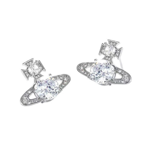 925純銀西太後耳釘D色莫桑石高碳石耳釘女友氣質禮物1-2克拉空托 925純銀西太後耳釘D色莫桑石高碳石耳釘女友氣質禮物1-2克拉空托