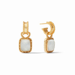 925銀針方形母貝玻璃三種珮戴時尚質感氣質耳環耳墜貝殼珍珠