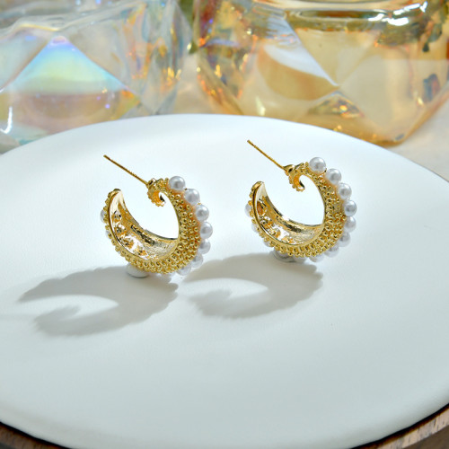 復古港風松石耳環吊墜法式輕奢優雅珍珠耳飾925銀針氣質網紅 復古港風松石耳環吊墜法式輕奢優雅珍珠耳飾925銀針氣質網紅