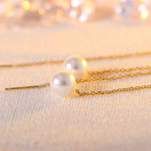 925純銀天然淡水貝珠 珍珠耳線潮流韓版小清新時尚首飾銀飾 新品