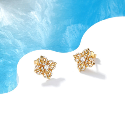 新中式滿鑽金剛杵耳釘輕奢高級感 老鋪同款十字金剛杵耳環女925銀