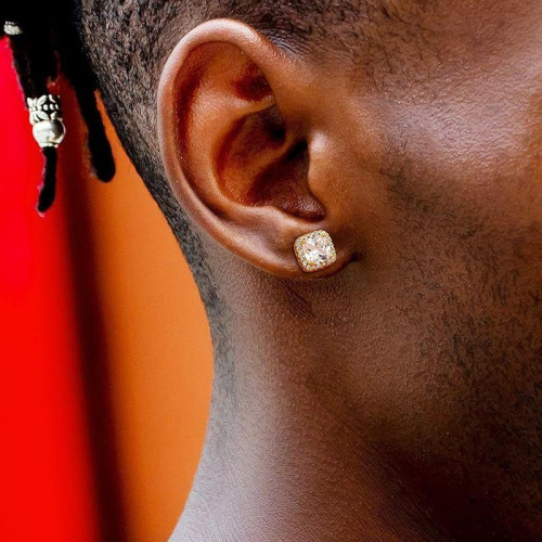 925銀方形耳釘 歐美輕奢個性正方形男女通用鋯石耳釘 925銀方形耳釘 歐美輕奢個性正方形男女通用鋯石耳釘