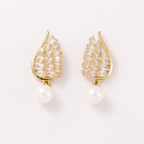 925銀針小衆設計感幾何珍珠耳釘 時尚輕奢通勤超閃耳環 925銀針小衆設計感幾何珍珠耳釘 時尚輕奢通勤超閃耳環