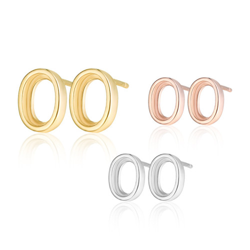 925純銀簡約耳釘配件簡約鑲嵌DIY琥珀蜜蠟耳釘托耳環幾何耳釘空托