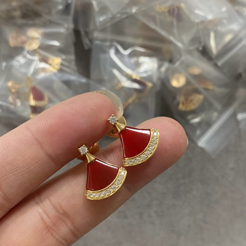 2026新年款耳環925風紅色葫蘆流蘇蝴蝶中古馬年滴油耳釘