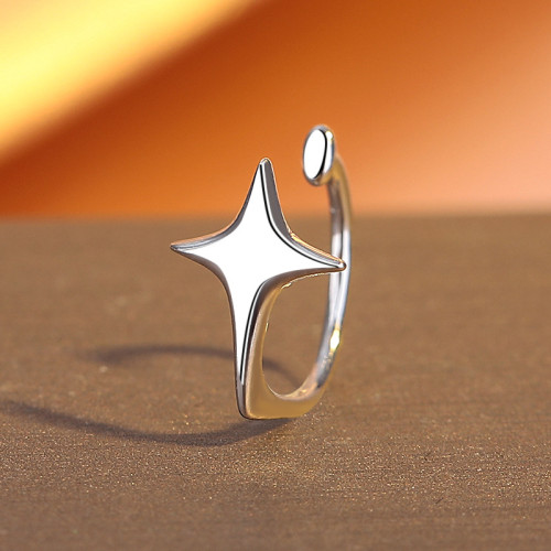 925銀秋冬耳夾女無耳洞耳骨夾ins小衆簡約素圈耳環高級感星星耳飾