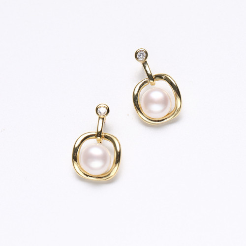 法式簡約簡約淡水珍珠耳環氣質女時尚小巧通勤設計感925銀針耳釘 法式簡約簡約淡水珍珠耳環氣質女時尚小巧通勤設計感925銀針耳釘