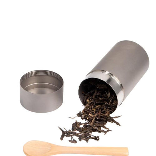 純鈦茶葉罐小號可攜式旅行密封茶罐茶葉儲存罐茶葉盒日用餐廚飲具【