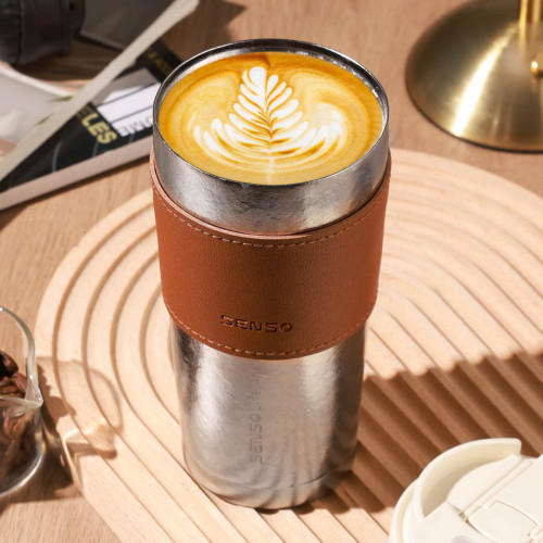 SENSO幾簡純鈦咖啡杯可攜式保溫鈦杯咖啡杯可攜式提環雙飲口