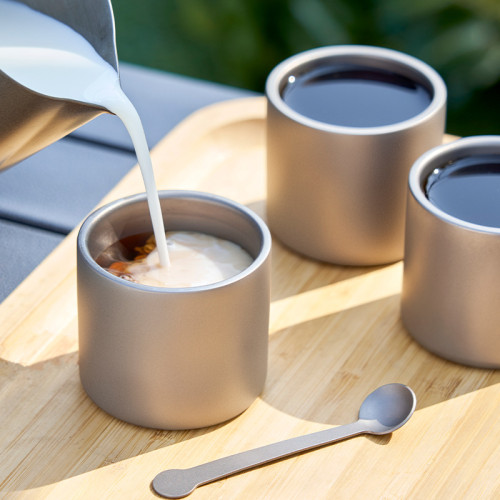 純鈦杯子戶外可攜式茶杯主人杯酒杯露營鈦水杯隔熱雙層防燙咖啡杯